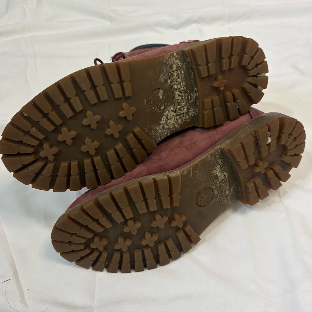 Timberland Premium 6 inch Boots Burgundy Women’s 8 Waterproof Classic Lace-up - Picture 9 of 10